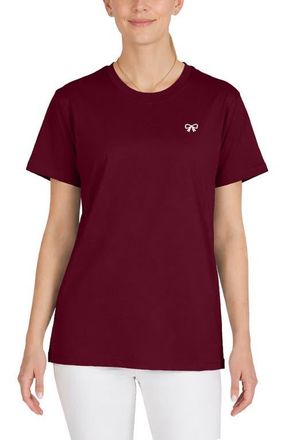 Dalix Womens Bow Jersey Tee in Maroon at Nordstrom, Size Small