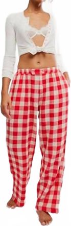 Free People Be Mine Pant In Atlas Red Combo