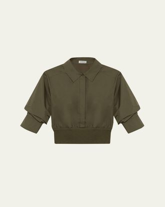 SIMKHAI Stiles Knit Cotton Shirt