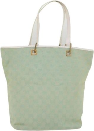 Gucci Pre-owned Vintage Bucket Shopping Tote - Dames - Vintage Shopper - Blauw - ONE Size - Vintage