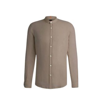 HUGO BOSS Overhemden > Casual Overhemden - Heren - Casual Overhemden - Bruin - 2XL - Overhemden
