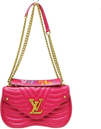 Louis Vuitton New Wave Chain Quilted Leather Pink Leather Handbag (Pre-Owned)