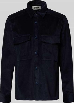 Drykorn Drykorn Regular Fit Hemdjacke aus Cord Modell CORDUROY OVERSHIRT in Dunkelblau, Größe XL