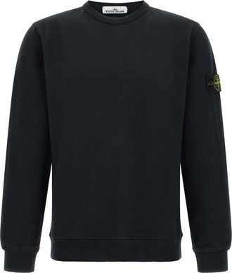 Stone Island Navy Blue Crew Neck Sweatshirt
