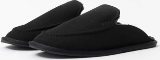 HUGO BOSS Mens BOSS Orange Home Mens Microfibre Slippers with Rubber Sole - Black 001 - Size: 8