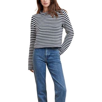 La Ligne Mini Marina Fine Stripe Sweater in Navy/cream at Nordstrom, Size X-Small