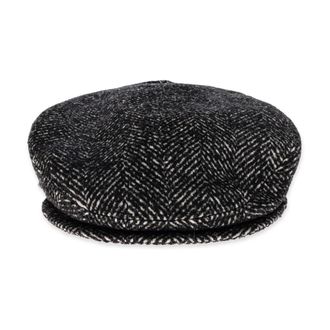 Dolce & Gabbana Wool Herringbone Flat Cap - Heren - Accessoires - Grijs - Maat: 58 CM Wol
