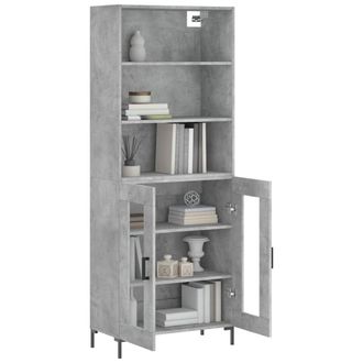 Berkfield Home Highboard Concrete Grey 69.5x34x180 cm Engineered Wood