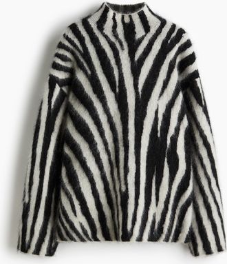 H&M Turtleneck-Pullover aus Mohairmix - Beige