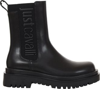 Roberto Cavalli Chelsea Boots - Dames - Chelseaboots - Zwart - 38 EU - Leer - Schoenen