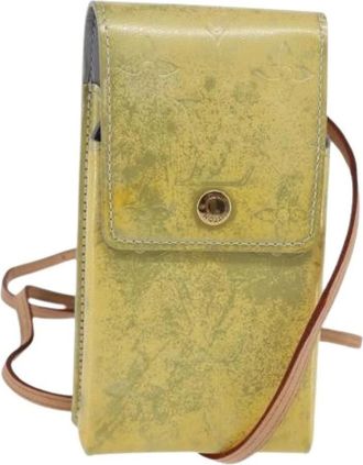 Louis Vuitton Pre-owned Cigarette Case - Dames - Vintage Schoudertas - Geel - ONE Size - Leer - Vintage