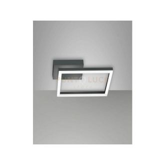Fabas Luce Bard applique antracite 1 luce a led 3000K - 22W - 2160 lm dimmerabile c/access