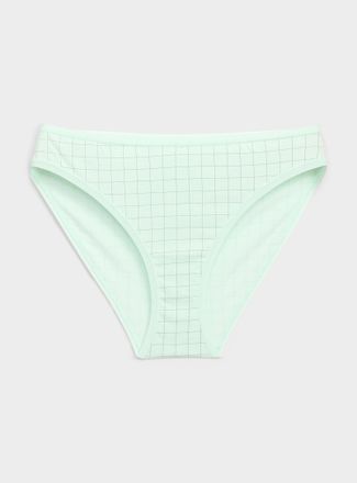 Miiyu Womens Elastic trim essential bikini panty 100% organic cotton