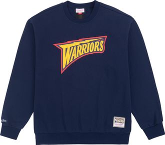 Mitchell & Ness x NBA Golden State Warriors Sweatshirt Navy Yellow MNJYFWHD23092003-NAVY