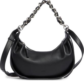 DKNY Fiona Small Hobo Bag in Black/Silver at Nordstrom Rack
