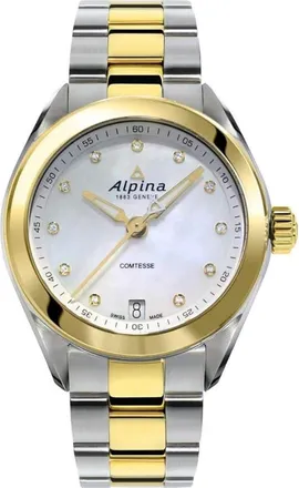 Alpina Comtesse Mother-of-Pearl & Diamond Bracelet Watch, 34mm in Two Tone at Nordstrom Rack