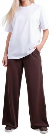 Mimosa Wide Leg Joggers In Brown