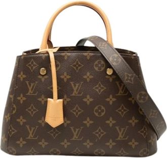 Louis Vuitton Pre-owned Montaigne BB - Dames - Vintage Handtas - Bruin - ONE Size - Leer - Vintage