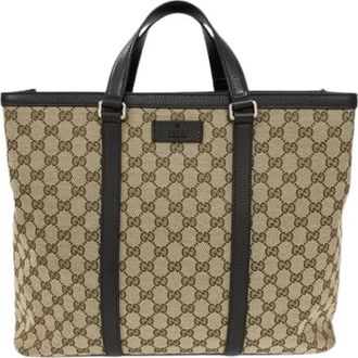 Gucci Pre-owned Vintage Tote Bag - Dames - Vintage Shopper - Beige - ONE Size - Leer - Vintage
