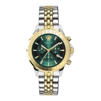 Versace Accessoires, Heren, Geel, ONE Size, Chronograph Signature 44mm Vev 6020 23