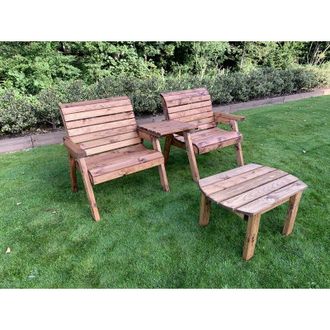 Charles Taylor Trading Charles Taylor - Grand Twin Straight Chair with Coffee Table - W220 x D74 x H98 - Fully Assembled