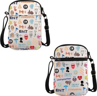 Generic PYOUL Future ENT Gift Otolaryngology Design Crossbody Bag ENT Doctor Nurse Travel Bag Otorhinolaryngologist Otolaryngologist Gift (Otolaryngology CB)