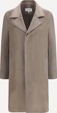 Loewe Single-breasted brushed cotton-blend fustian Coat Male 50