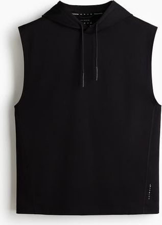 H&M Regular Fit Sleeveless Sports Hoodie With Drymove in Black at Nordstrom, Size Xx-Large