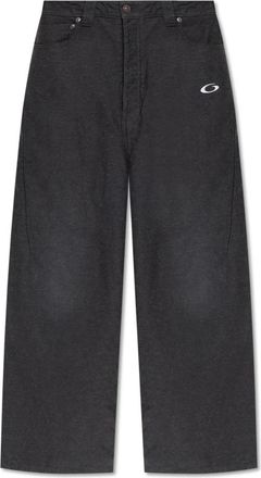 Balenciaga Wijde broek - Dames - Loose Fit Jeans - Grijs - M - Katoen - Jeans
