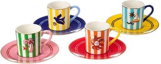 Jonathan Adler Set Of 4 Playa Espresso Cups