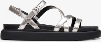 Clarks Aristella Roze Zilveren Metallic Sandalen