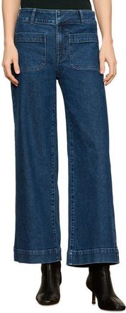 Sanctuary Chelsea Patch Pocket Wide Leg Jeans in Last Chance Blue at Nordstrom, Size 34