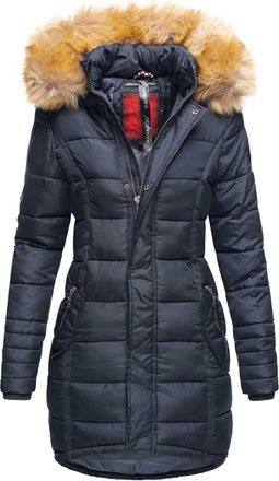Navahoo Dames Winterjas Papaya - Getailleerd, Warm & Met Afneembare Bontkraag