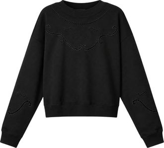Isabel Marant Vella Sweatshirt - Dames - Sweatshirts - Zwart - XS - Katoen - Hoodies & sweatvesten
