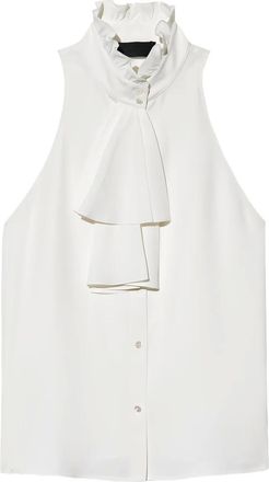 Nili Lotan Felton ruffled-collar blouse - women - Fabric - 6 - White