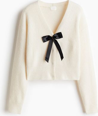 H&M Cardigan in Rippstrick - Beige