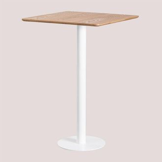 Sklum Mesa Alta De Bar Cuadrada En Chapa De Fresno Frappe Sklum