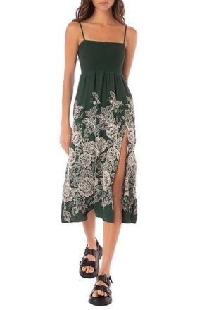 Maaji Smocked Cover-Up Dress in Green at Nordstrom Rack, Size Large