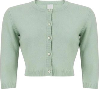 Pinko Heartbreaker Cardigan - Dames - Vesten - Groen - S - Truien & Vesten