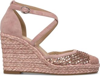 Alma En Pena Valencian Sandal With Metal Mesh - Dames - Sleehakken - Roze - 37 EU - Schoenen
