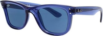 Ray-Ban Wayfarer Reverse Zonnebril Blauw Donker - unisex - Zonnebrillen - Blauw - 53 MM - Accessoires