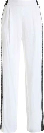 Karl Lagerfeld Stijlvolle Wijde Broek - Dames - Wijde Broeken - Wit - S - Polyester - Broeken