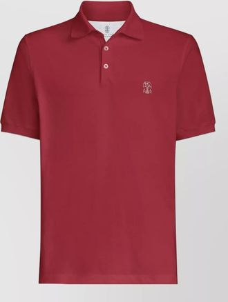 Brunello Cucinelli logo cotton polo shirt short sleeves