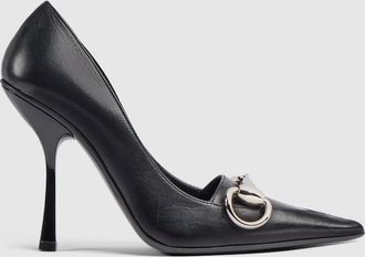 Gucci Womens Boulevard Pump, Black, Leather