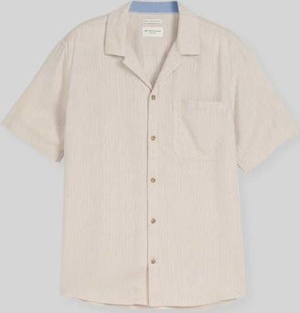 Tom Tailor Regular Fit Freizeithemd aus Leinen-Baumwolle-Mix in Beige, Gr&ouml;&szlig;e XXXL