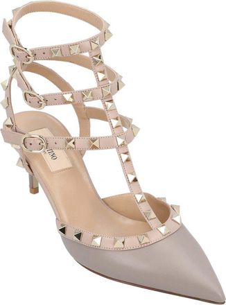 Valentino Womens Leather Rockstud Pointed-Toe Pump (Authentic Pre-Loved)