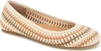 Gentle Souls Mable Macramé Flat in Tan Multi Fabric at Nordstrom, Size 6.5