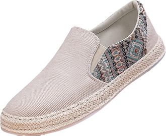 Generic UK 8 Mens Shoes Clearance Low-Top Sneakers Casual Espadrilles Canvas Sneaker Casual Flat Gym Shoe Men Trainers Slip On Canvas Pumps 2_BG1