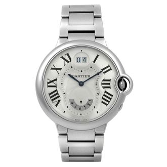 Cartier Pre-owned Cartier Ballon Bleu De Cartier GMT Silvered Opaline Dial Mens Watch W6920011