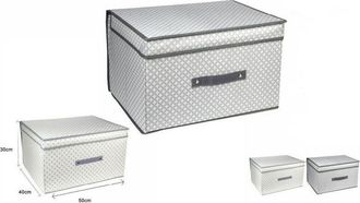 Trade Shop Trade Shop - Scatola Box Salvaspazio Portatutto Contenitore Armadi Organizer 50x40x30cm 53028